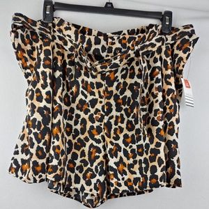 Ophelia Roe Paper Bag Short Animal Print Plus 3 X
